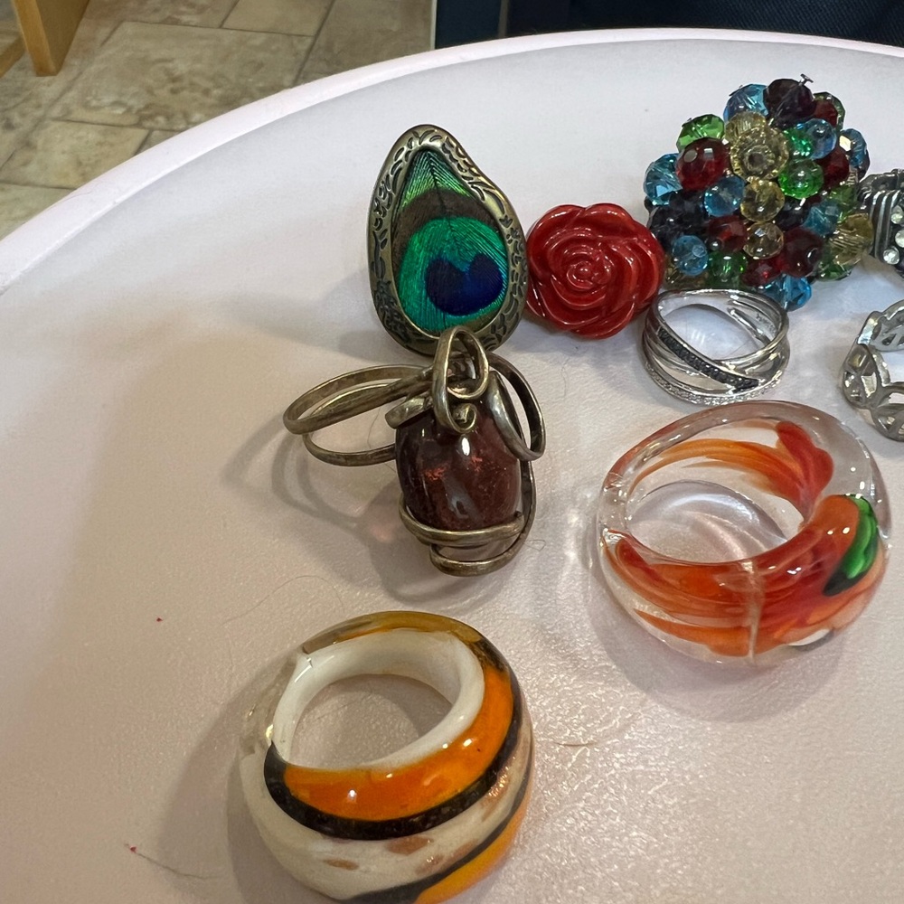 Colorful Statement Rings Collection - image 3